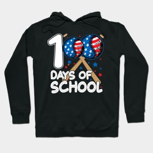 100 Days of School Baseball Lovers Student Teacher Men Women Hoodie